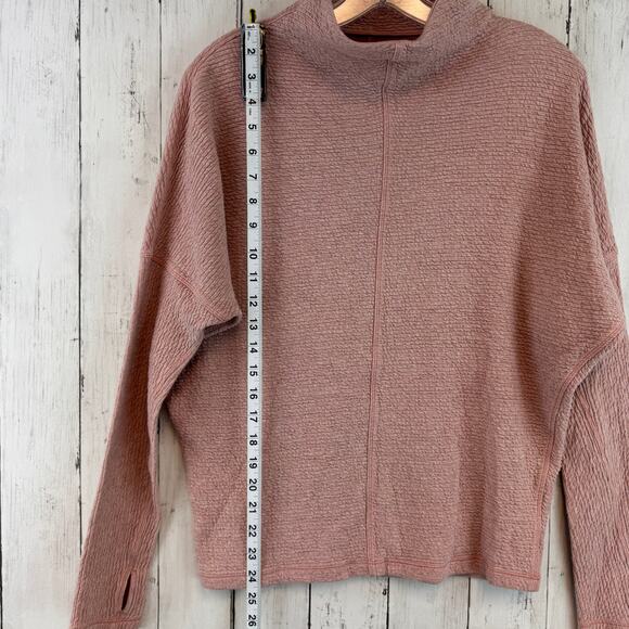 Lululemon Heathered Copper Clay Along the Way Mock Neck Long Sleeve Size X-Small - Picture 10 of 13